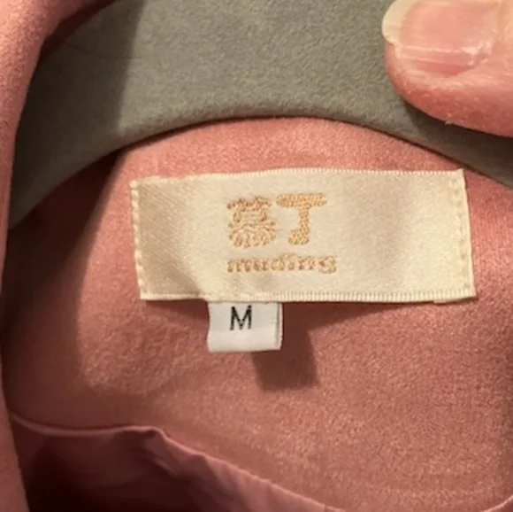 Faux Suede Pink Spring Fall Coat Trench - Picture 3 of 6